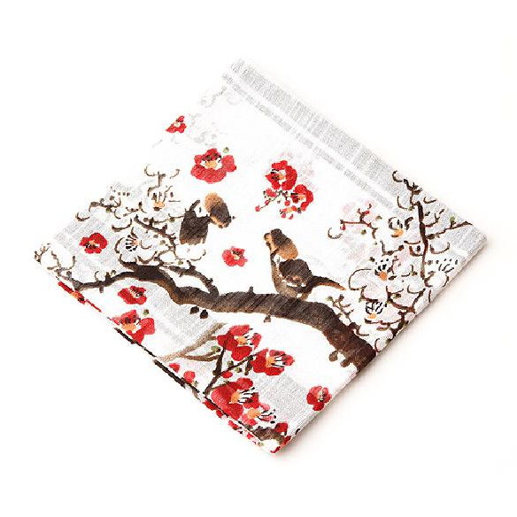 Traditional Korean Handkerchief – Plum Blossom Design