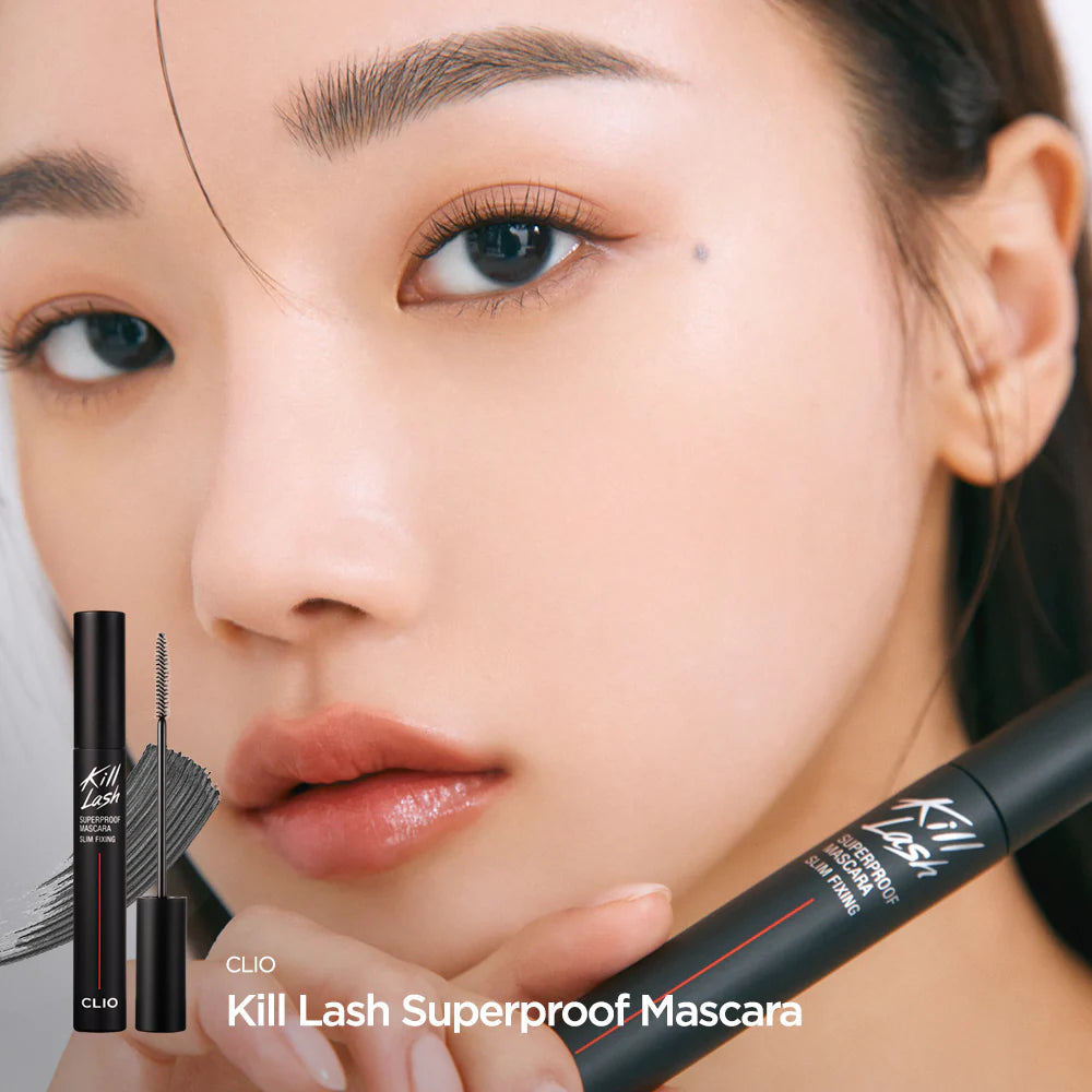 [7 SHADES/SINGLE] CLIO Kill Lash Mascara 7 g (Curl-Defining & Smudge-Proof Superproof Formula)